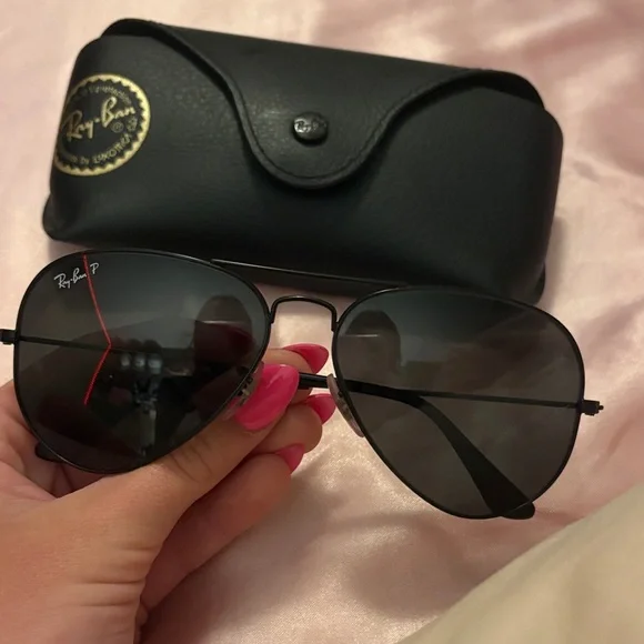 Ray-Ban Black Aviator Sunglasses Timeless Accessory Ray-Ban RB3293 Aviator Sunglasses Black With Case Good  main image 3